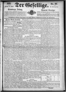 Der Gesellige : Graudenzer Zeitung 1893.08.23, Jg. 68, No. 197