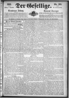 Der Gesellige : Graudenzer Zeitung 1893.09.01, Jg. 68, No. 205