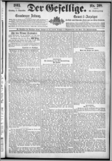 Der Gesellige : Graudenzer Zeitung 1893.09.05, Jg. 68, No. 208