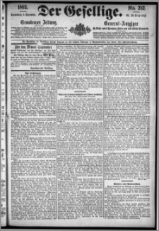 Der Gesellige : Graudenzer Zeitung 1893.09.09, Jg. 68, No. 212