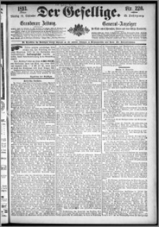 Der Gesellige : Graudenzer Zeitung 1893.09.19, Jg. 68, No. 220