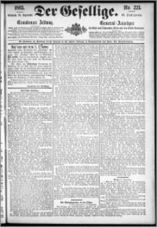 Der Gesellige : Graudenzer Zeitung 1893.09.20, Jg. 68, No. 221