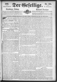 Der Gesellige : Graudenzer Zeitung 1893.09.22, Jg. 68, No. 223