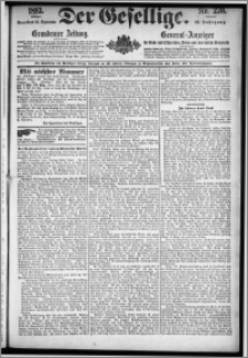 Der Gesellige : Graudenzer Zeitung 1893.09.30, Jg. 68, No. 230