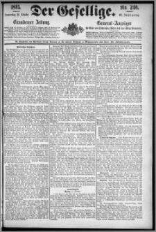 Der Gesellige : Graudenzer Zeitung 1893.10.12, Jg. 68, No. 240