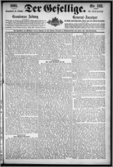 Der Gesellige : Graudenzer Zeitung 1893.10.14, Jg. 68, No. 242