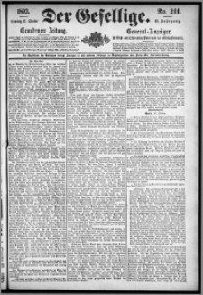 Der Gesellige : Graudenzer Zeitung 1893.10.17, Jg. 68, No. 244