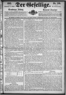 Der Gesellige : Graudenzer Zeitung 1893.10.19, Jg. 68, No. 246