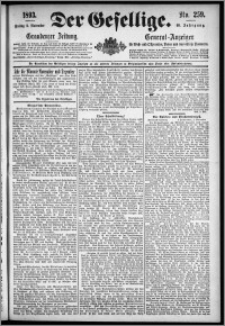 Der Gesellige : Graudenzer Zeitung 1893.11.03, Jg. 68, No. 259