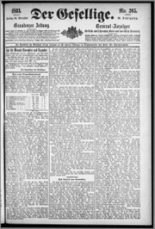 Der Gesellige : Graudenzer Zeitung 1893.11.10, Jg. 68, No. 265