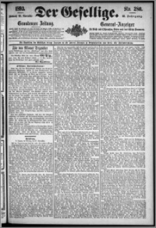 Der Gesellige : Graudenzer Zeitung 1893.11.29, Jg. 68, No. 280