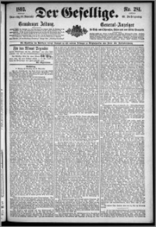 Der Gesellige : Graudenzer Zeitung 1893.11.30, Jg. 68, No. 281