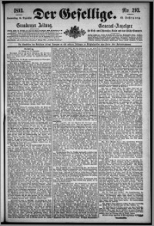 Der Gesellige : Graudenzer Zeitung 1893.12.14, Jg. 68, No. 293