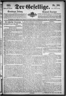 Der Gesellige : Graudenzer Zeitung 1893.12.29, Jg. 68, No. 304