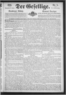 Der Gesellige : Graudenzer Zeitung 1894.01.11, Jg. 68, No. 8