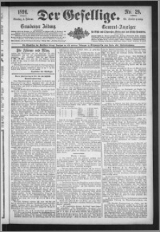 Der Gesellige : Graudenzer Zeitung 1894.02.04, Jg. 68, No. 29