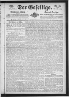 Der Gesellige : Graudenzer Zeitung 1894.02.09, Jg. 68, No. 33