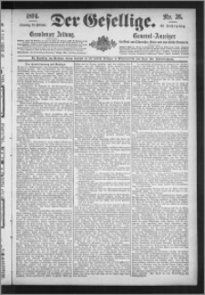 Der Gesellige : Graudenzer Zeitung 1894.02.13, Jg. 68, No. 36