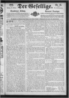 Der Gesellige : Graudenzer Zeitung 1894.02.25, Jg. 68, No. 47