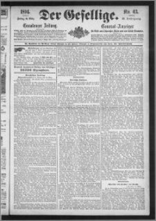 Der Gesellige : Graudenzer Zeitung 1894.03.16, Jg. 68, No. 63