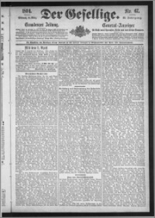 Der Gesellige : Graudenzer Zeitung 1894.03.21, Jg. 68, No. 67