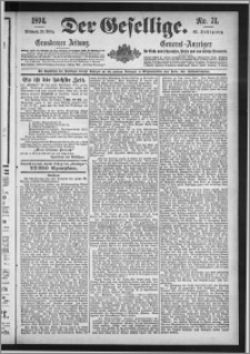Der Gesellige : Graudenzer Zeitung 1894.03.28, Jg. 68, No. 71