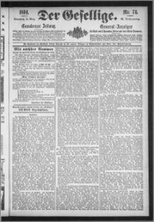 Der Gesellige : Graudenzer Zeitung 1894.03.31, Jg. 68, No. 74