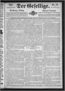 Der Gesellige : Graudenzer Zeitung 1894.04.12, Jg. 68, No. 84