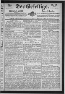 Der Gesellige : Graudenzer Zeitung 1894.04.13, Jg. 68, No. 85