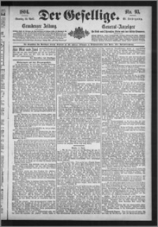 Der Gesellige : Graudenzer Zeitung 1894.04.22, Jg. 68, No. 93