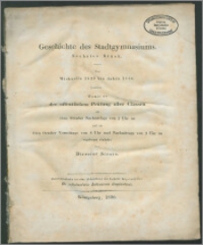 Geschichte des Stadtgymnasiums. Sechstes Stück. Von Michaelis 1829 bis dahin 1830