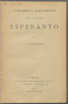 Fundamenta krestomatio de la lingvo Esperanto