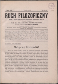 Ruch Filozoficzny 1935, T. 13 nr 1-4