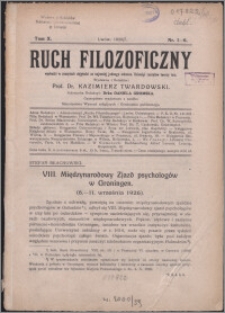 Ruch Filozoficzny 1926-1927, T. 10 nr 1-6