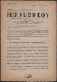 Ruch Filozoficzny 1921-1922, T. 6, nr 3-5