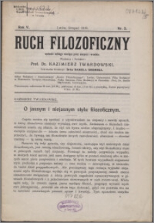 Ruch Filozoficzny 1919-1920, T. 5 nr 2