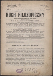 Ruch Filozoficzny 1914, T. 4 nr 7