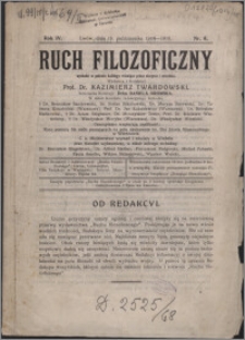 Ruch Filozoficzny 1914, T. 4 nr 8