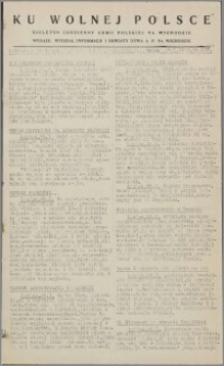 Ku Wolnej Polsce : biuletyn codzienny Armii Polskiej na Wschodzie 1943, nr 137