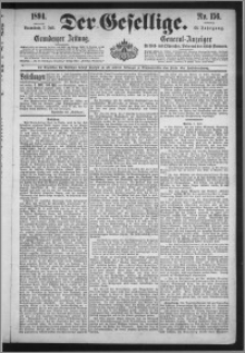 Der Gesellige : Graudenzer Zeitung 1894.07.07, Jg. 68, No. 156