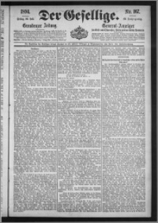 Der Gesellige : Graudenzer Zeitung 1894.07.20, Jg. 69, No. 167
