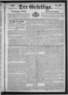 Der Gesellige : Graudenzer Zeitung 1894.07.21, Jg. 69, No. 168
