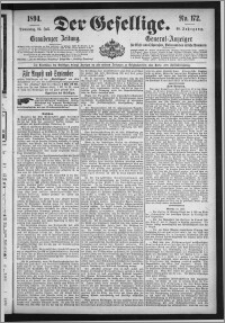Der Gesellige : Graudenzer Zeitung 1894.07.26, Jg. 69, No. 172