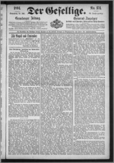 Der Gesellige : Graudenzer Zeitung 1894.07.28, Jg. 69, No. 174