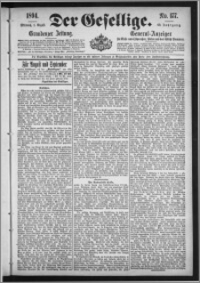 Der Gesellige : Graudenzer Zeitung 1894.08.01, Jg. 69, No. 177