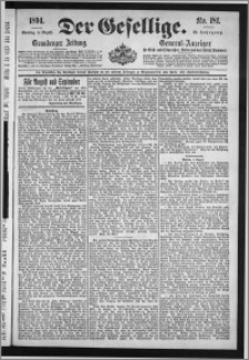 Der Gesellige : Graudenzer Zeitung 1894.08.05, Jg. 69, No. 181