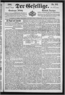 Der Gesellige : Graudenzer Zeitung 1894.08.07, Jg. 69, No. 182