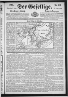 Der Gesellige : Graudenzer Zeitung 1894.08.09, Jg. 69, No. 184