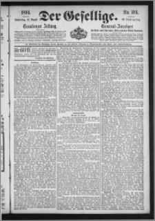 Der Gesellige : Graudenzer Zeitung 1894.08.23, Jg. 69, No. 196