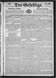 Der Gesellige : Graudenzer Zeitung 1894.09.02, Jg. 69, No. 205